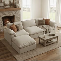 Modular Sofa  Includes Ottoman Color. Light  Beige