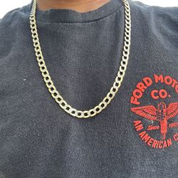 10k semi hollow diamond cut chain