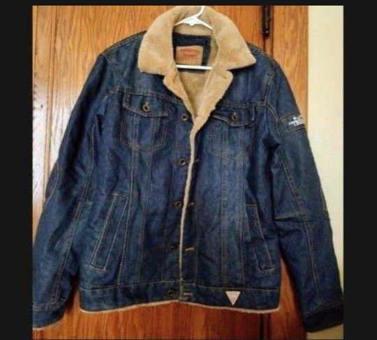 Men's Sherpa Lined Denim Jacket 