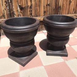 New Flower Pots Made Out Of Cement Beautiful Yard Decoration 