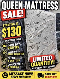 New Queen Size Mattress + Box Spring