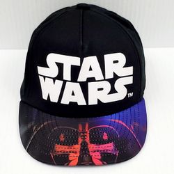 STAR WARS Adjustable Snapback Darth Vader Black Baseball Cap Hat kids 4-7 years