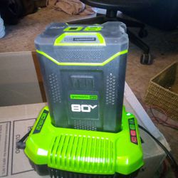 GREEN WORKS  PRO 80volt Battery W/Charger