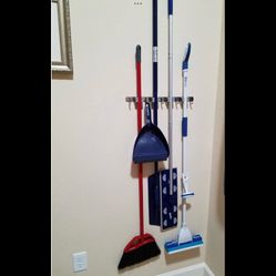 2 Piece —Broom Mop Holder Wall Mount
