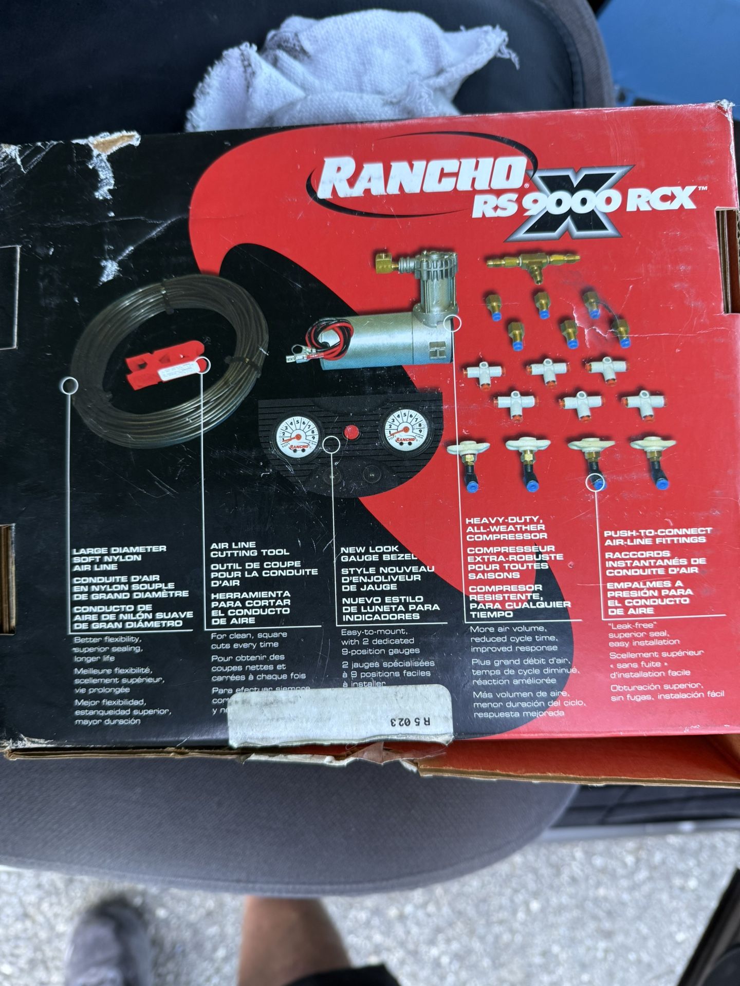 Rancho 9000 RCX air compressor with gauges see pictures 50 bucks sells for 155 inbox open box protection