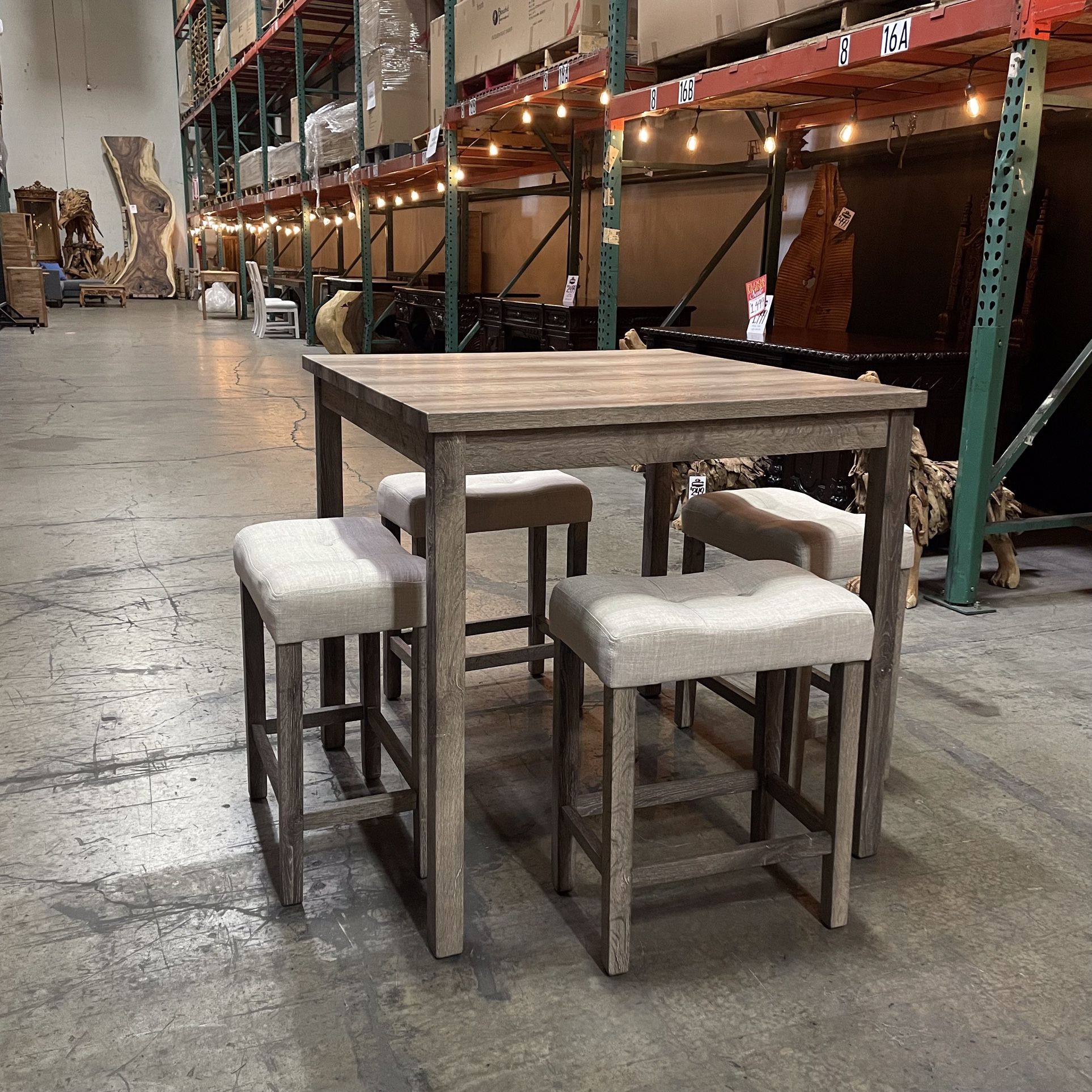Grey Counter Height 5 Piece Dining Set - Atlantic
