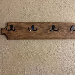 wooden wall hook rack