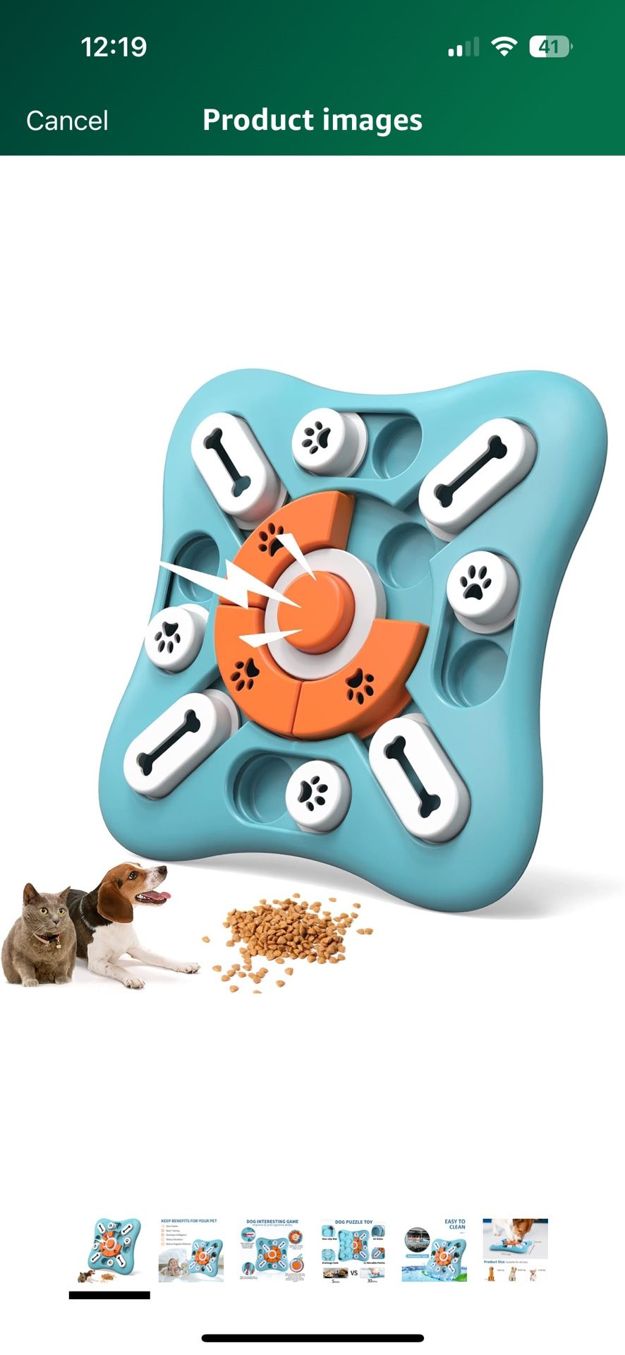 Interactive Dog Treat Puzzle Toys for IQ Training & Mental Stimulating,Fun Slow Feeder,Large Medium Small Dogs Enrichment Toys with Squeak Design