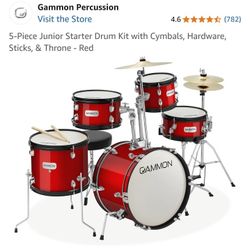 5-Piece Junior Starter Drum Kit 
