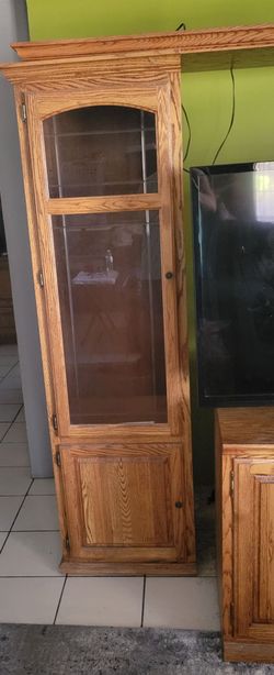 4 piece  Oak entertainment center