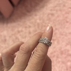3 piece wedding band set 2.0 ct round cut