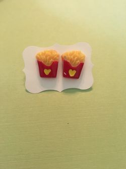 French fries foodie earrings
