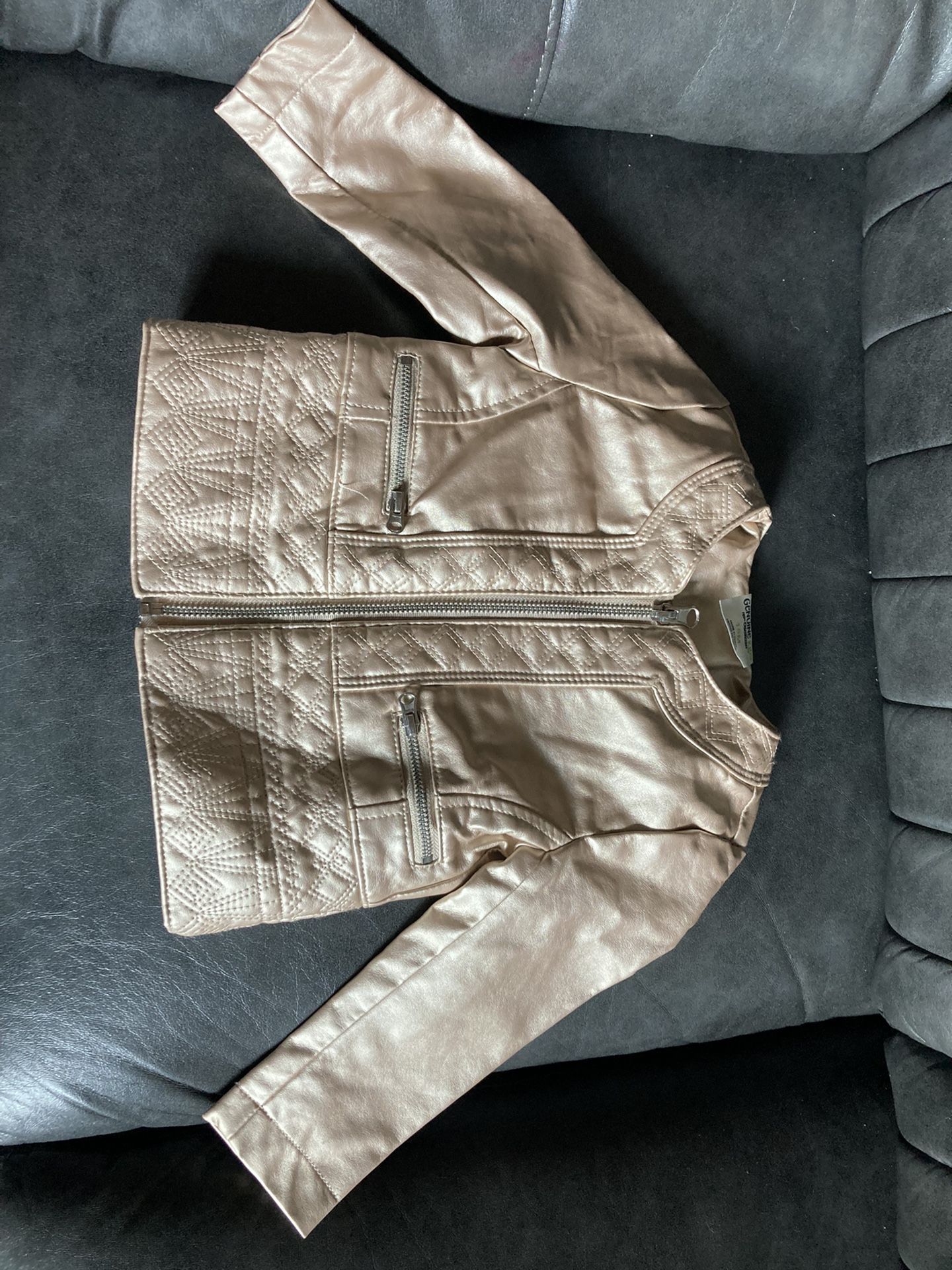 Gold Leather Jacket 18 Mos