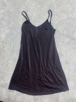 Black Slip Mini Dress Spaghetti Strap