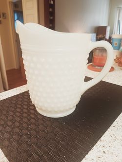 Anchor Hocking large milk glass depression