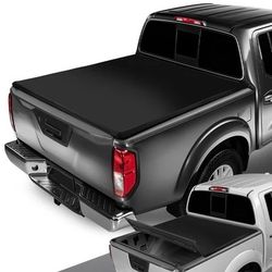 LA Zona Auto Parts 2005 to 2024 Nissan Frontier 5 feet bed tri fold tonneau cover tapa lona vynil tapa