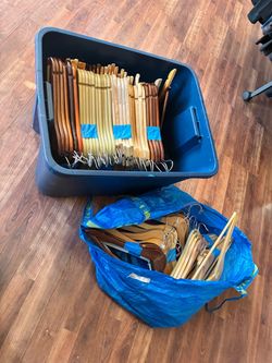 Wooden and plastic hangers for sale