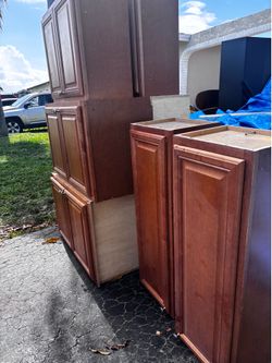 9 Cabinets 1 Bottom 8 Tops- Solid Wood