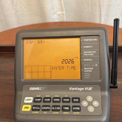 Davis Vantage Vue Wireless Weather Station Console w/ Antenna & Mount – Tested/Working