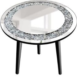 Beautiful End Table With Gorgeous Detail Brand New In Box Rhinestone Table