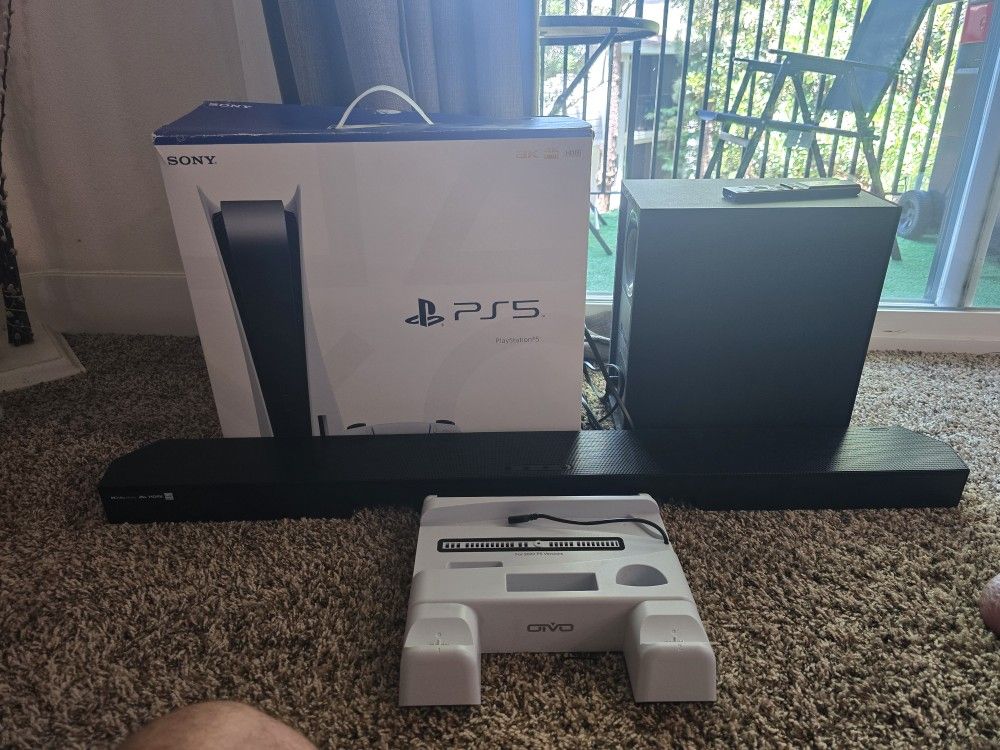PlayStation 5 with Disc player -Samsung Soundbar & Subwoofer
