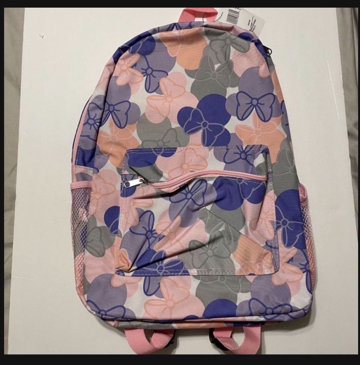 NWT Disney Parks Exclusive Minnie Mouse Bow Backpack Pink Purple WDW