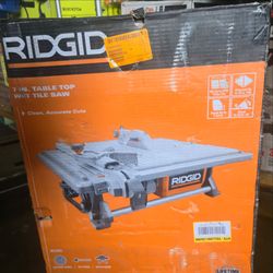 RIDGID 6.5-Amp 7 in. Blade Corded Table Top Wet Tile Saw #4476