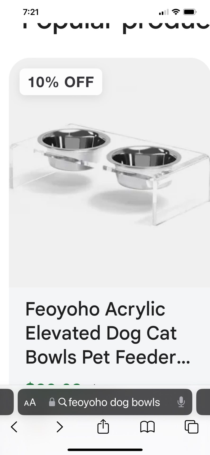 Brand New In Box Acrylic Raised Dog Bowls