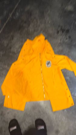 Saint vanity Yellow Rain Jacket with Hood