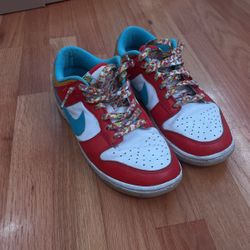 Fruity Pebble Dunks Size 7 Used 