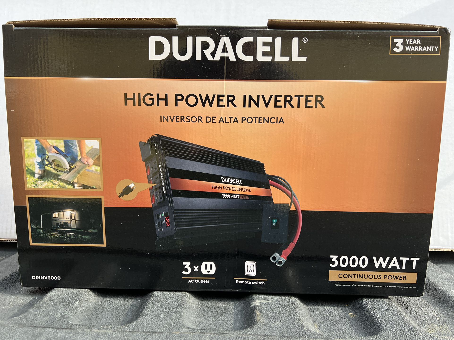 New Duracell Inverter 3000w / 6000w  Car Generator 