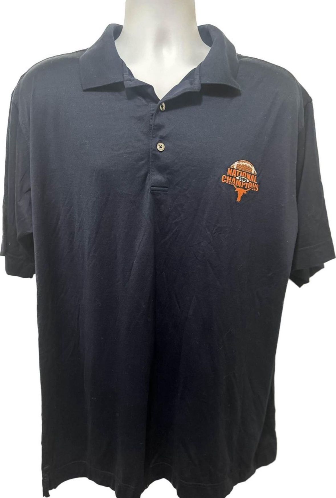 Texas 2005 College Football National Championship Cutter & Buck Polo Size Large