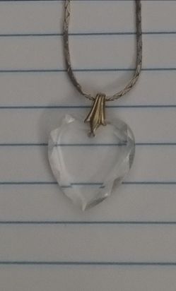 crystal heart necklace