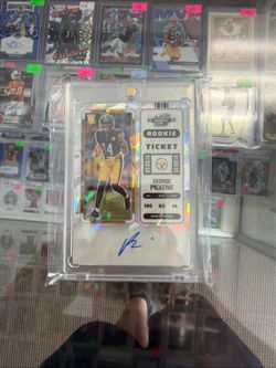 2022 George Pickens Cracked Ice Rookie Ticket Auto /22 Panini Contenders No. 118