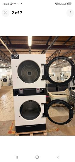 ADC, AD30x2R Card Operated Front Load Dryer: Gas Single Phase