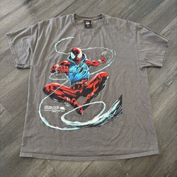 HUF Marvel Scarlet Spider-Verse Graphic T Shirt Mens XL Charcoal Gray