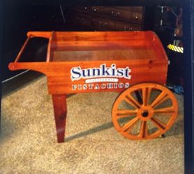 Large wooden Roll Cart