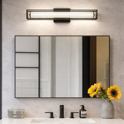 Black LED Vanity Light for Bathroom Mirror – 5 Color Modes