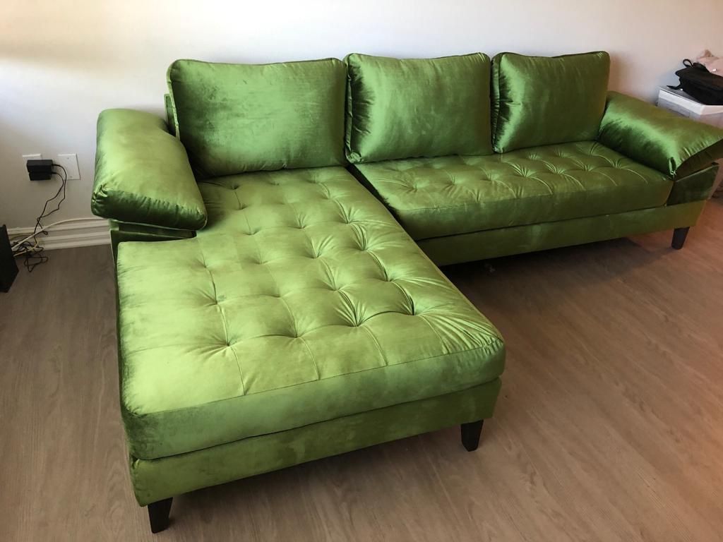 Brand New Moss Green Sectional Couch