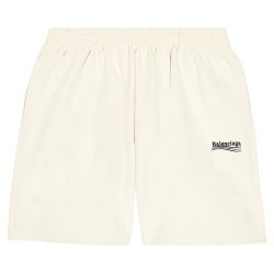 BALENCIAGA POLITICAL CAMPAIGN SHORTS DIRTY WHITE