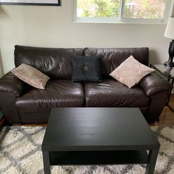 Real Leather Sofa Bed