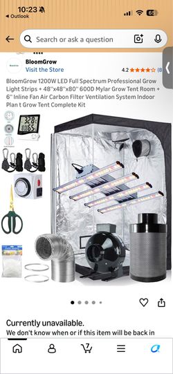 Grow kit with led lightsuk