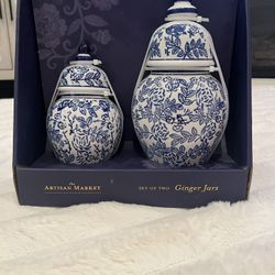 The Artisan Market Ginger Jars (Set Of Two)