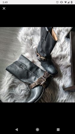 Leather boots