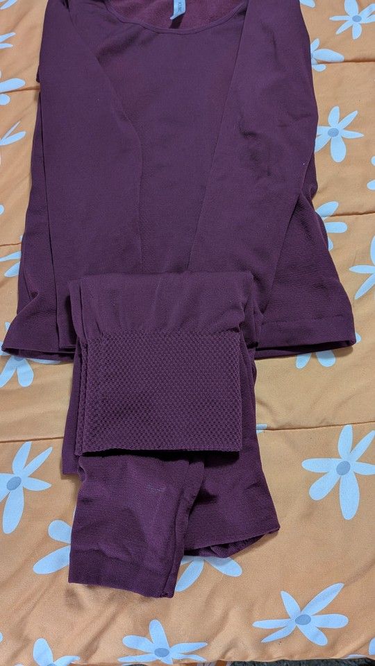 Burgundy Shirt And Leggings Set 