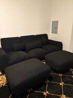 Modular sofa with foot rest