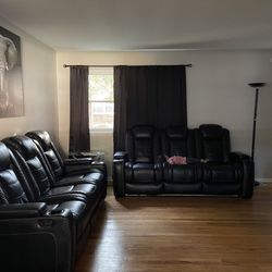 Black Leather Recliners 