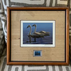 🦆 Vintage Nevada Duck Stamp Print Collection (1979–1983) – Framed w/ Stamps 🦆