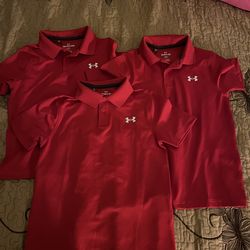 3 under armor kid shirts and men flip flops