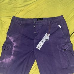 Purple Jeans Shorts 